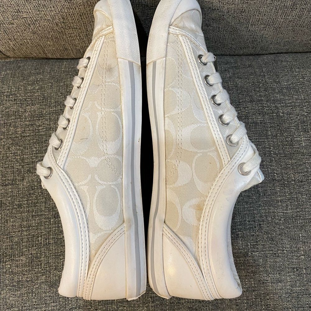 Coach Francesca Cream Sneakers Women’s Size 8.5 - Picture 7 of 10